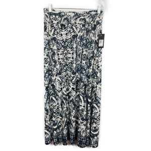 Floral Maxi Skirt Tie Die Black S